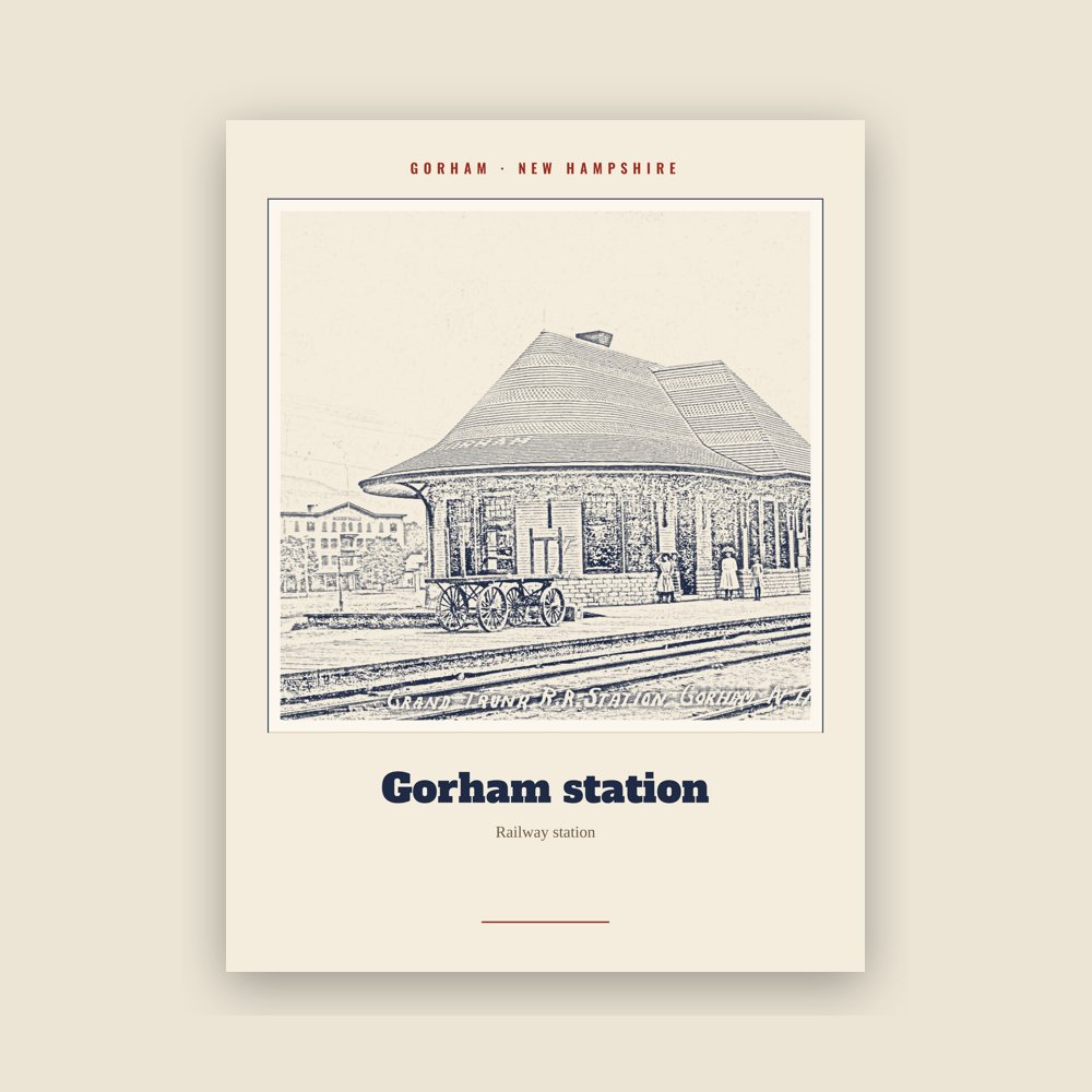 Gorham Gorham station Landmark Print