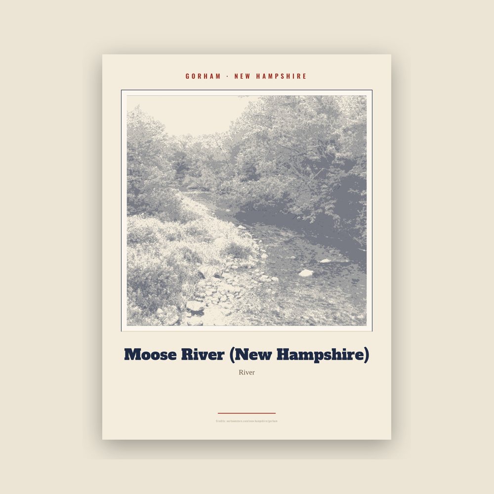 Gorham Moose River (New Hampshire) Landmark Print