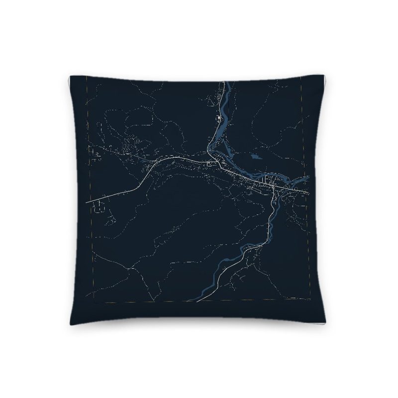 Gorham Map Throw Pillow