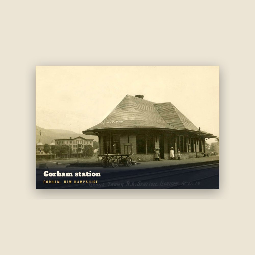 Gorham Gorham station Postcard