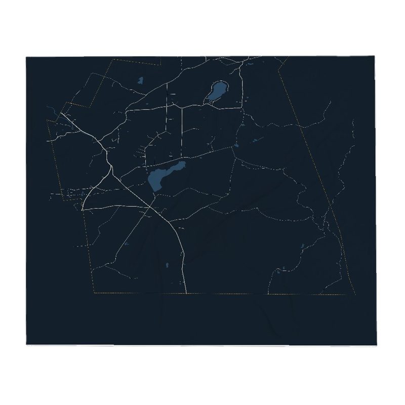 Goshen Street Map Throw Blanket