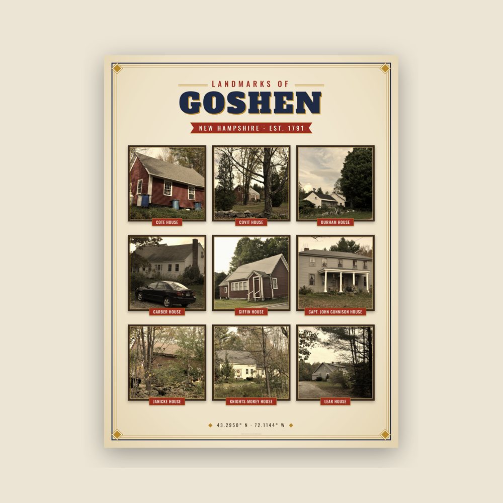 Goshen Landmarks Photo Poster