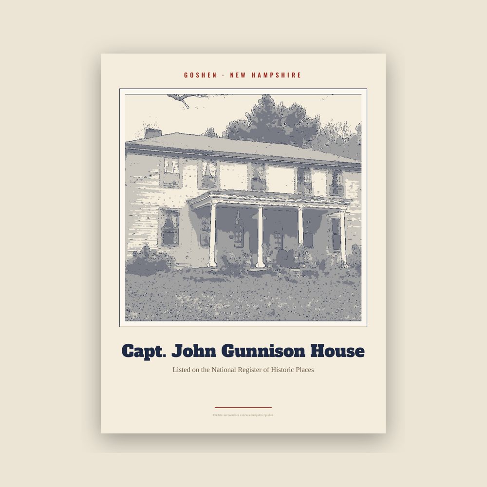 Goshen Capt. John Gunnison House Landmark Print