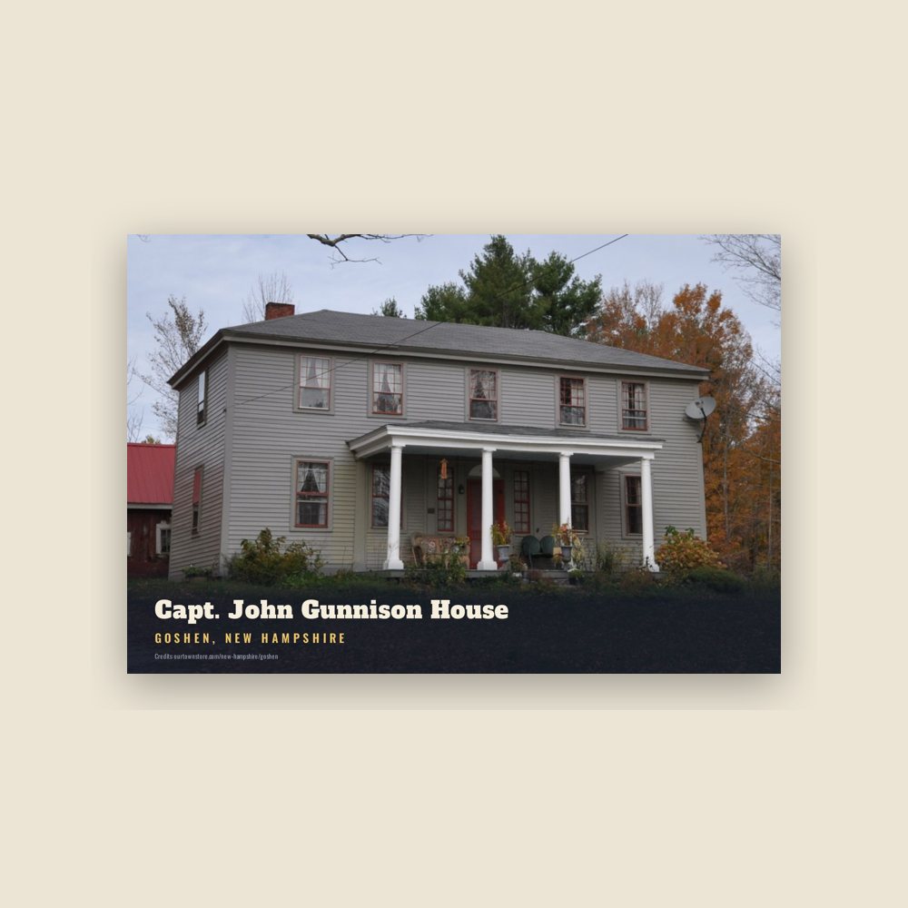 Goshen Capt. John Gunnison House Postcard