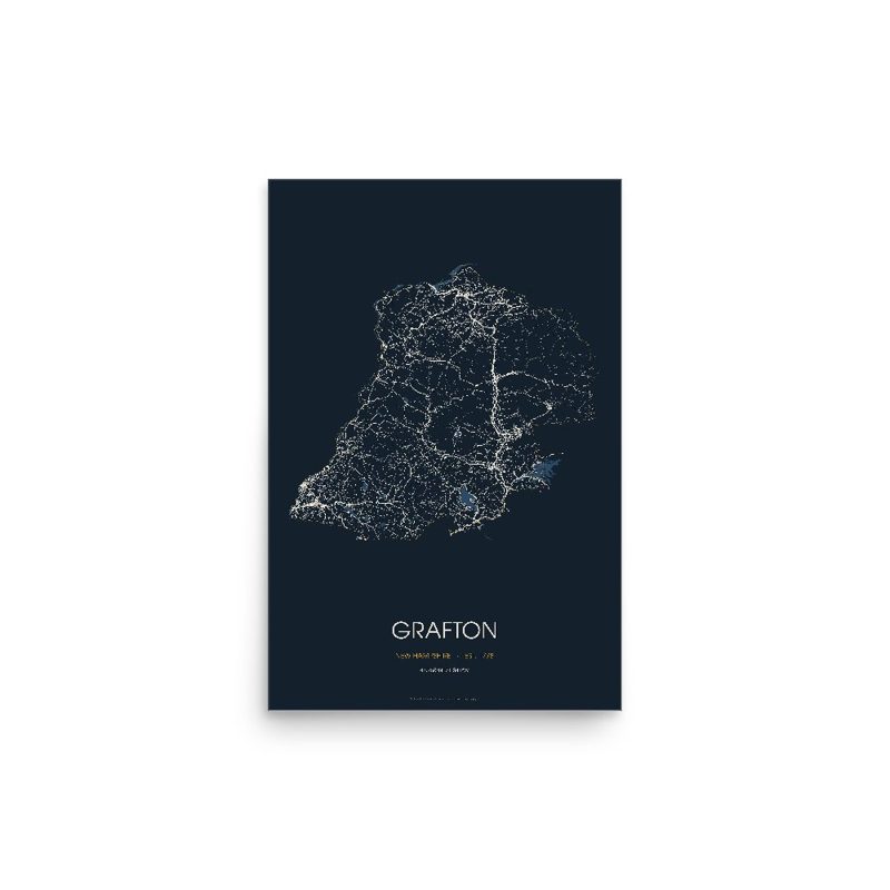 Grafton Street Map Poster · Midnight