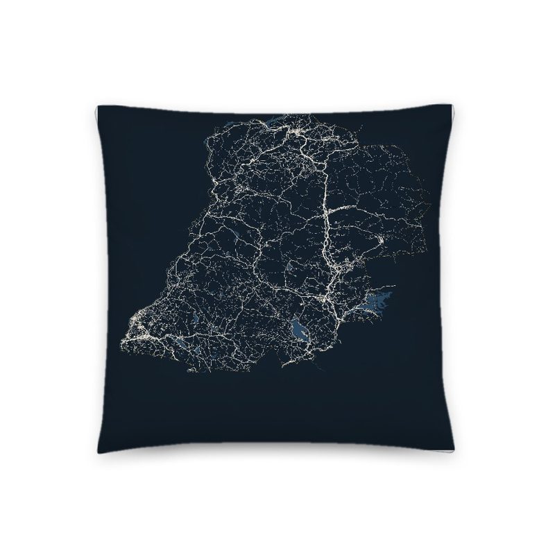 Grafton Map Throw Pillow