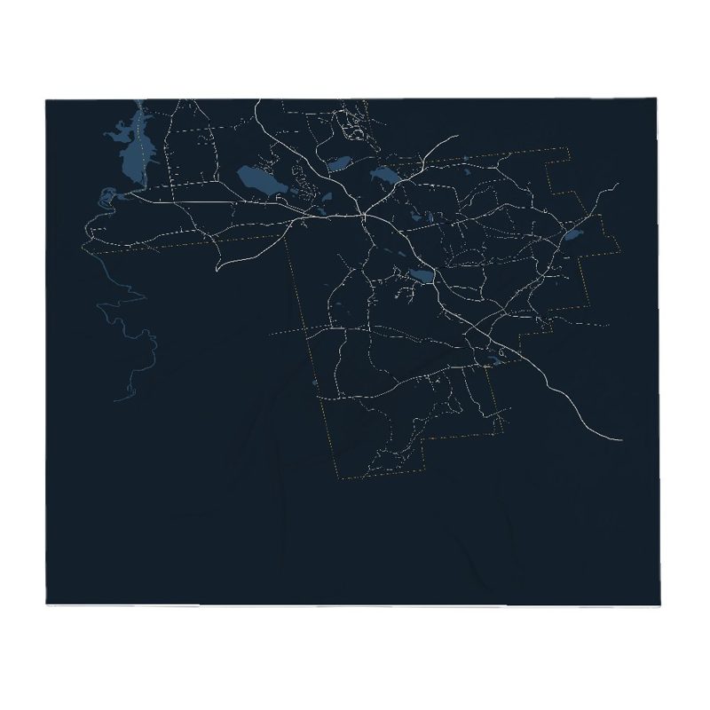 Greenfield Street Map Throw Blanket