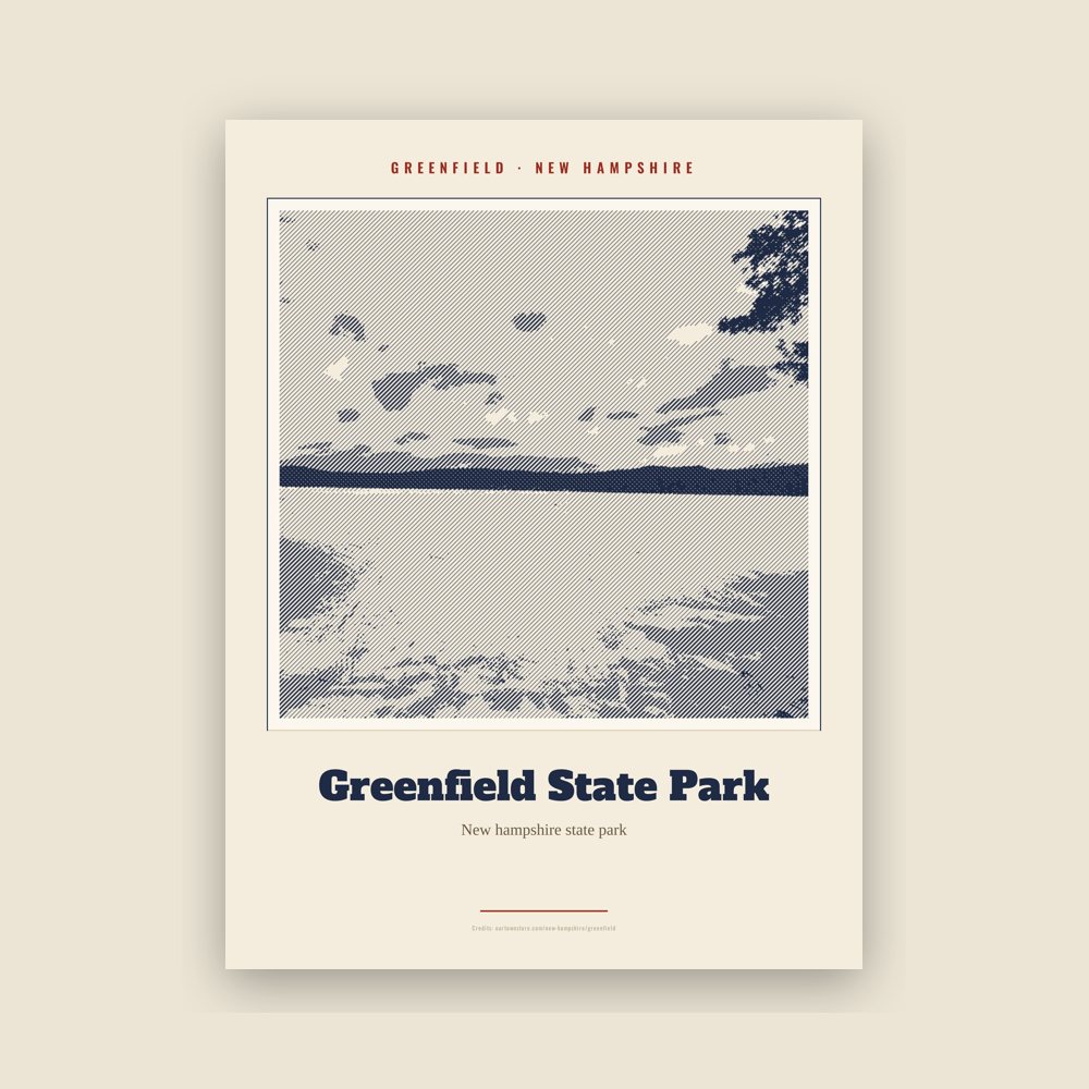 Greenfield Greenfield State Park Landmark Print