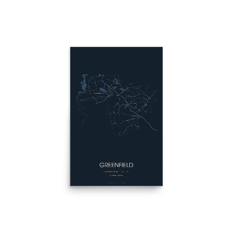 Greenfield Street Map Poster · Midnight