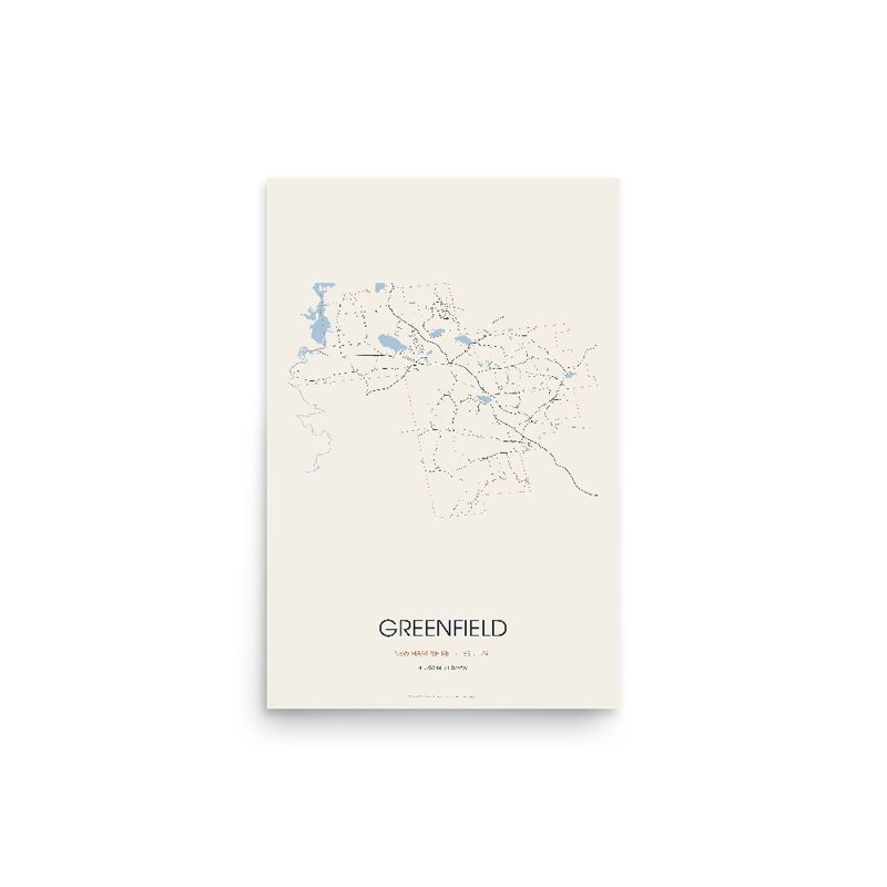 Greenfield Street Map Poster · Linen