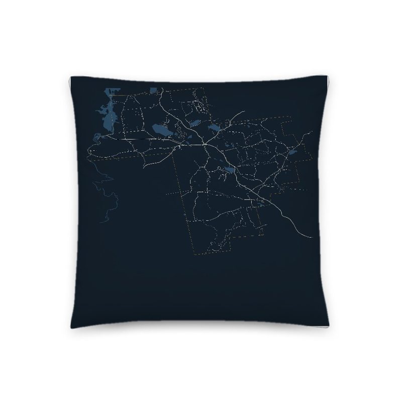 Greenfield Map Throw Pillow