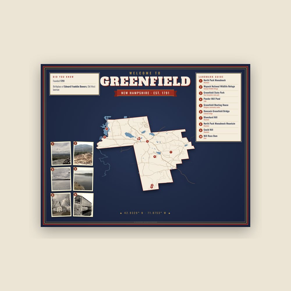 Greenfield Map Placemat