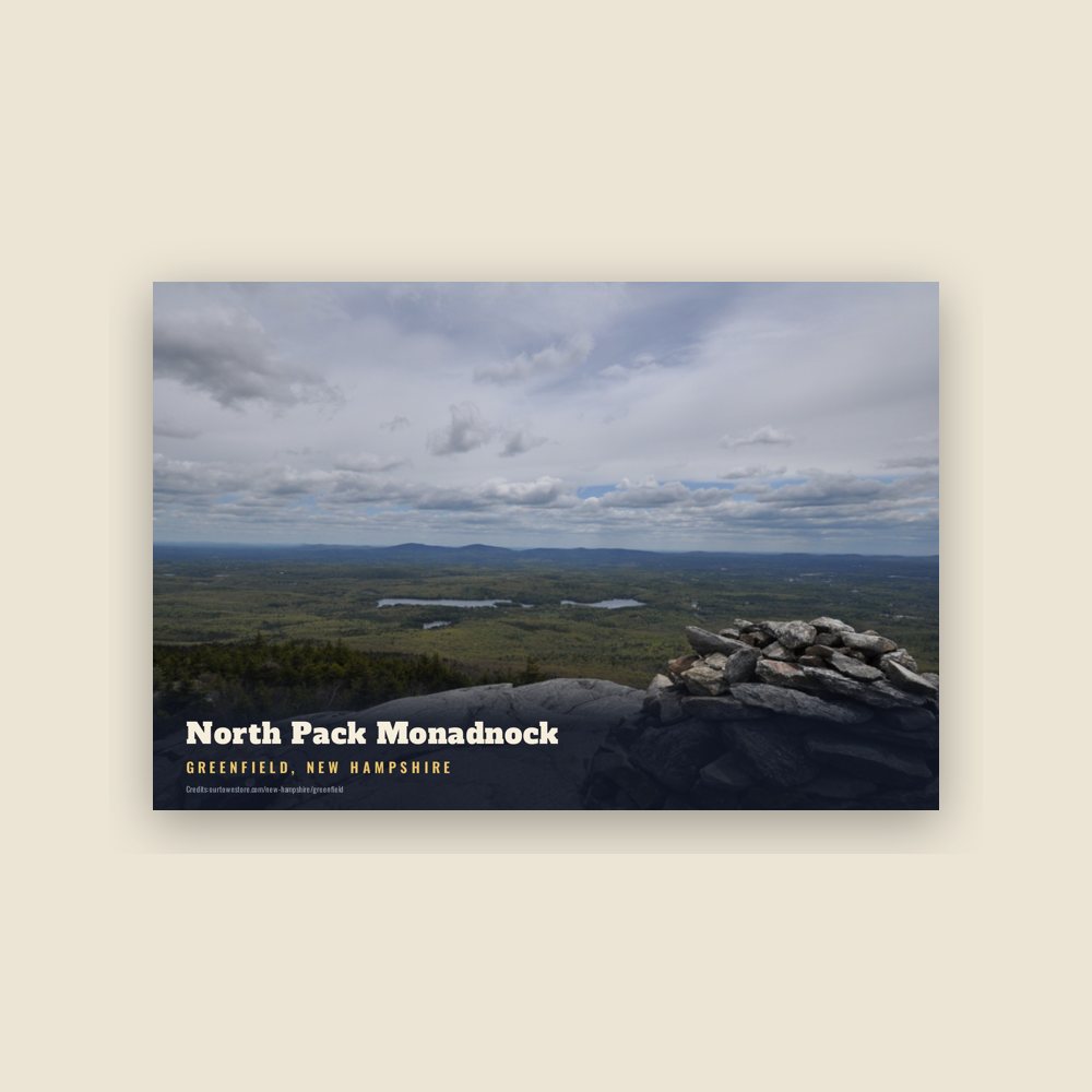 Greenfield North Pack Monadnock Postcard
