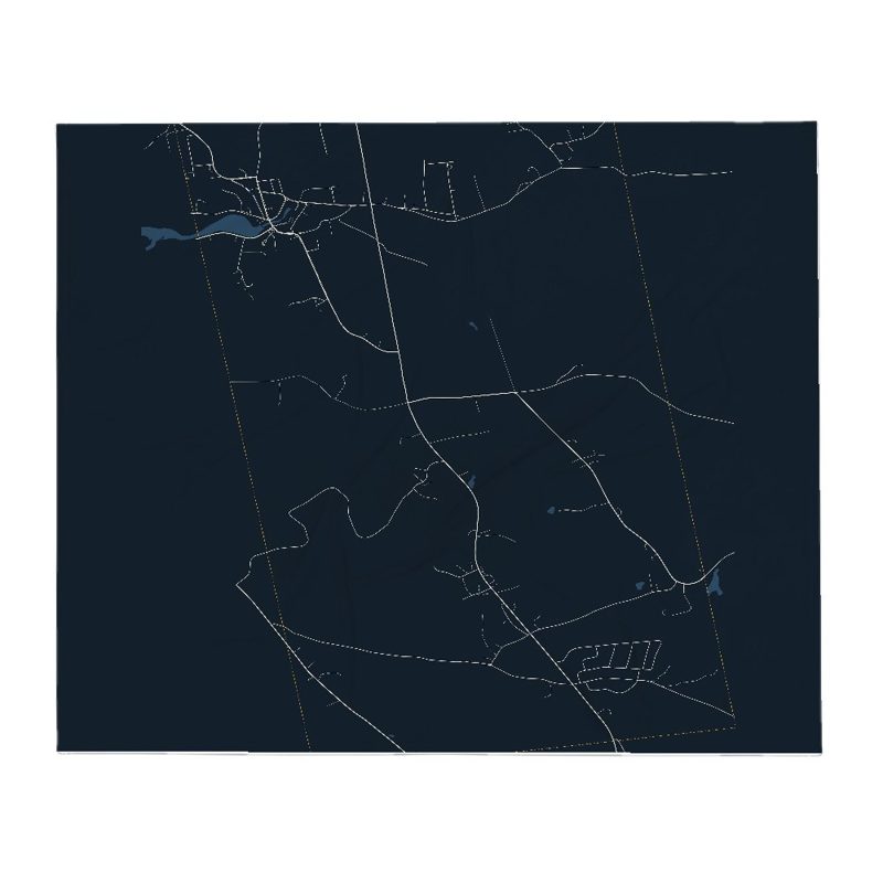 Greenville Street Map Throw Blanket