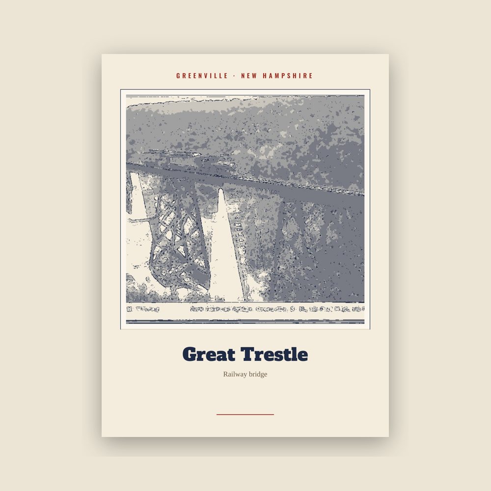 Greenville Great Trestle Landmark Print