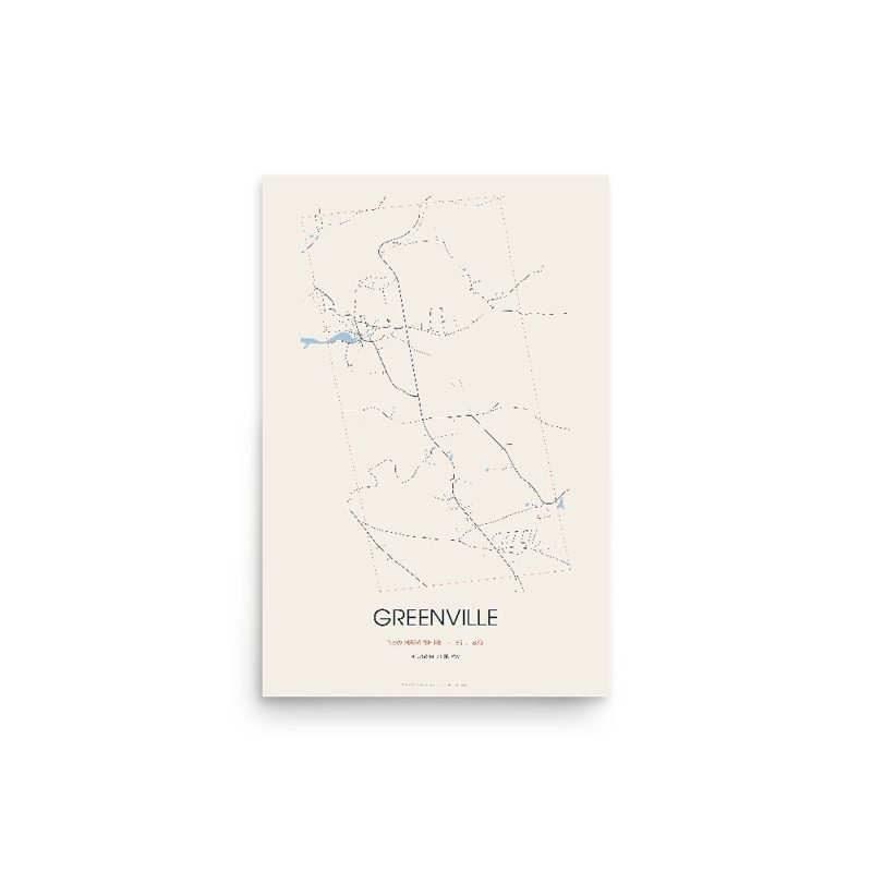 Greenville Street Map Poster · Linen