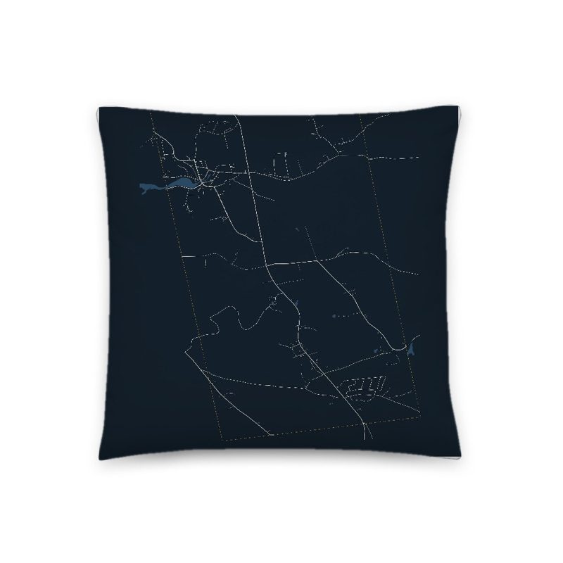 Greenville Map Throw Pillow
