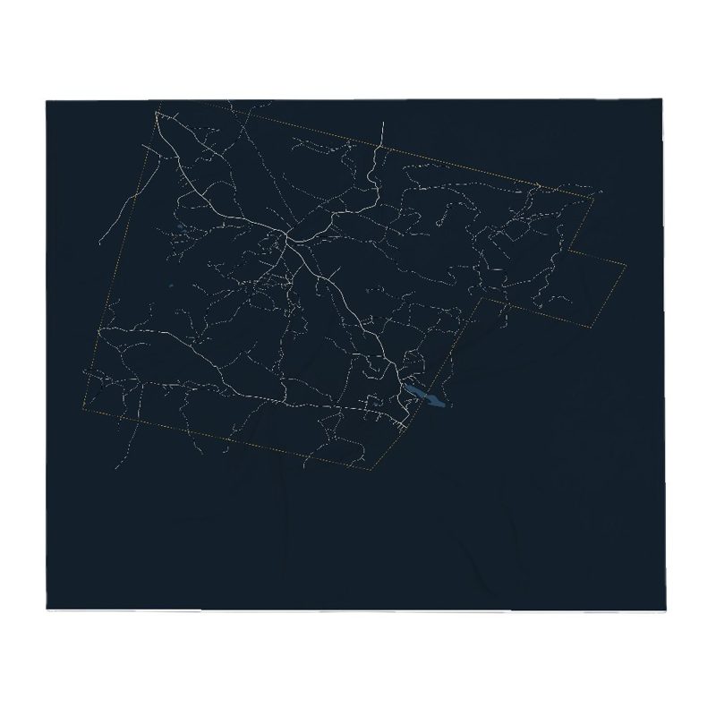 Groton Street Map Throw Blanket