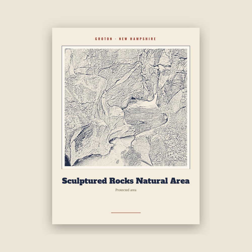 Groton Sculptured Rocks Natural Area Landmark Print