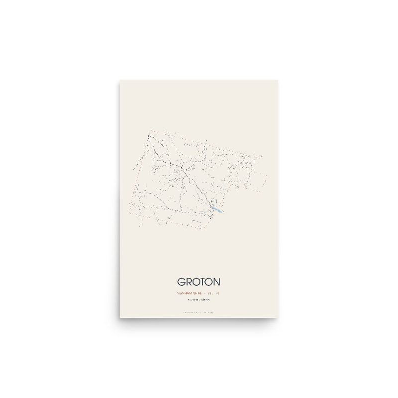 Groton Street Map Poster · Linen