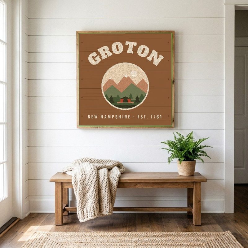Groton Hometown Wood Sign