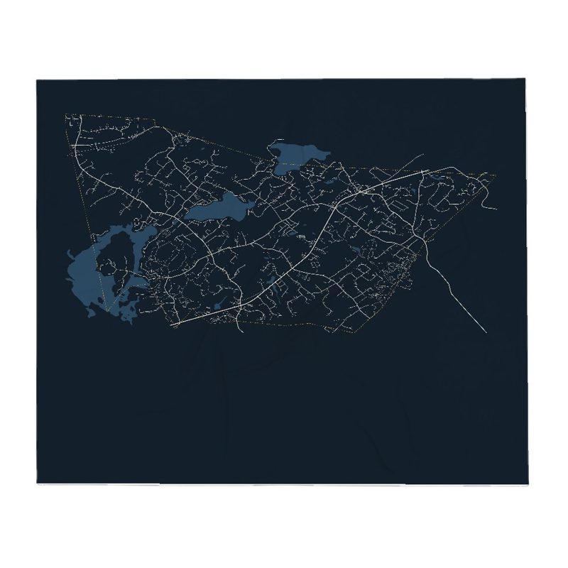 Hampstead Street Map Throw Blanket