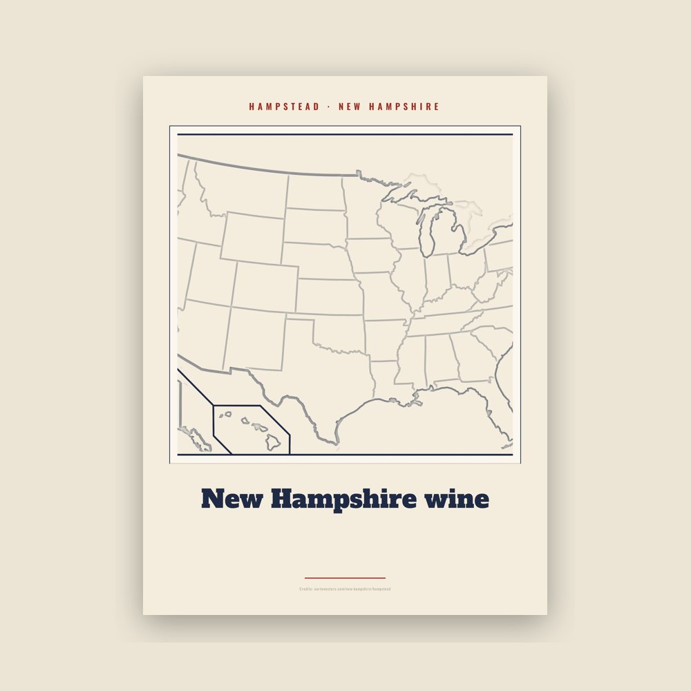 Hampstead New Hampshire wine Landmark Print