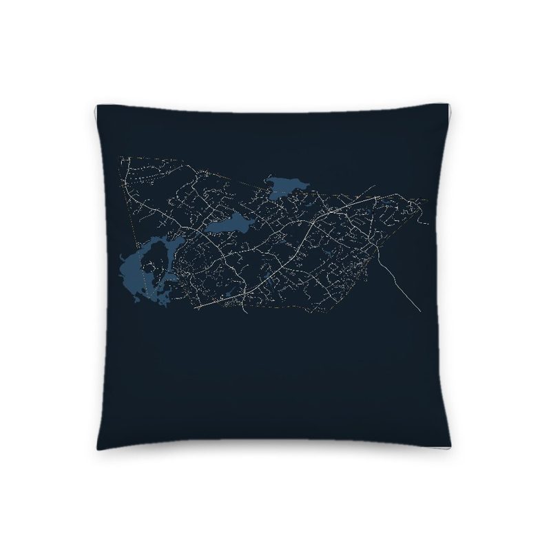 Hampstead Map Throw Pillow