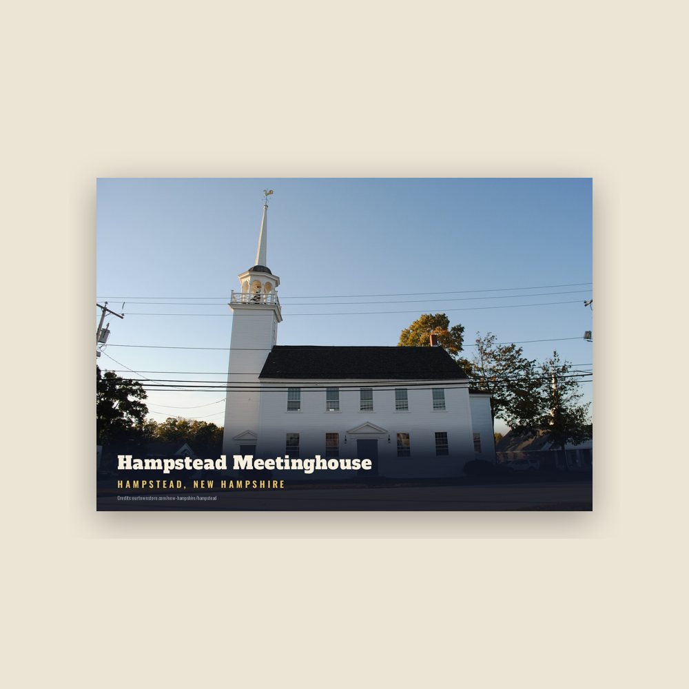 Hampstead Hampstead Meetinghouse Postcard