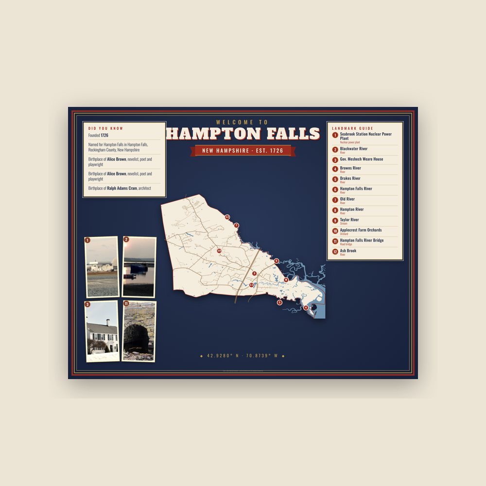 Hampton Falls Map Placemat