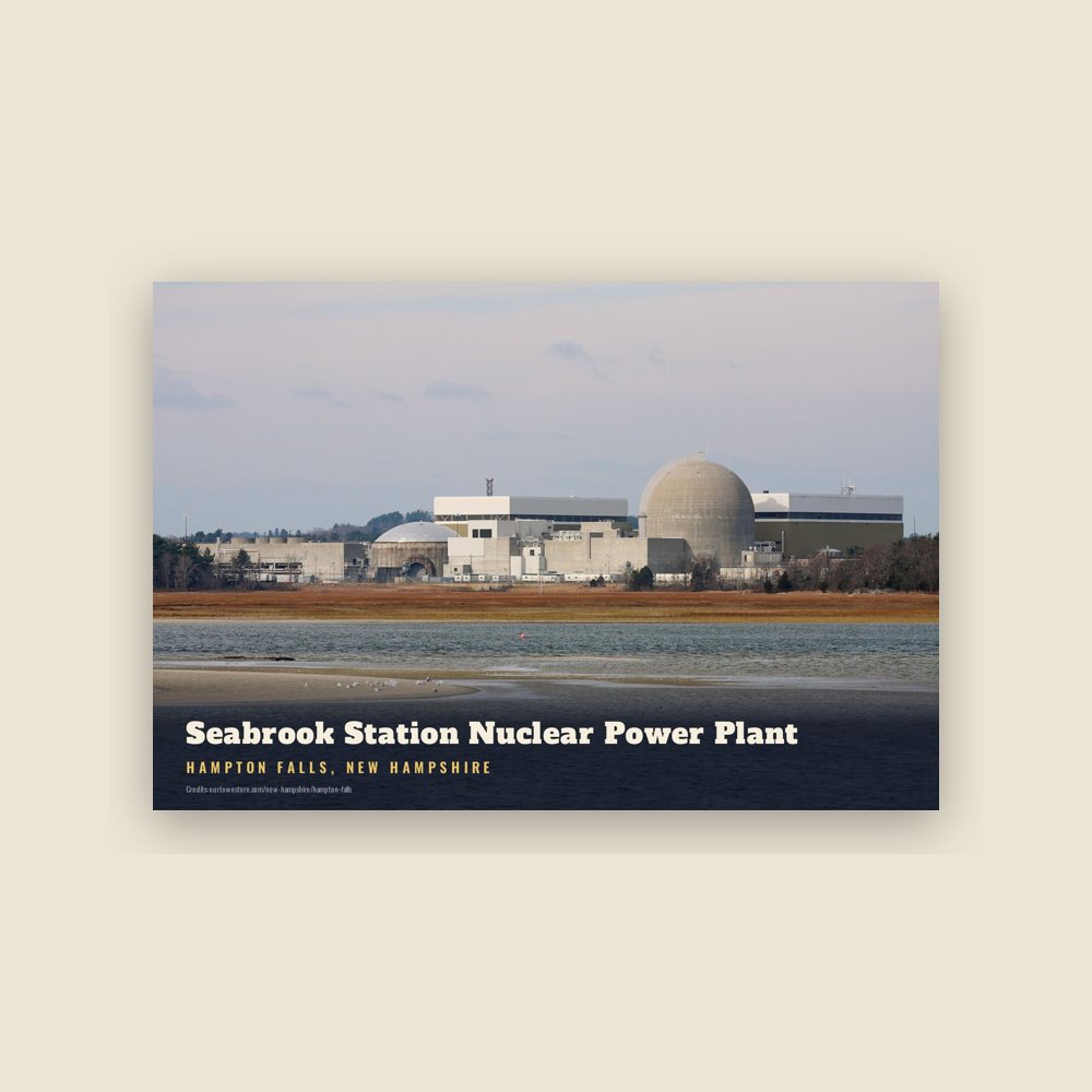 Hampton Falls Seabrook Station Nuclear Power Plant Postcard