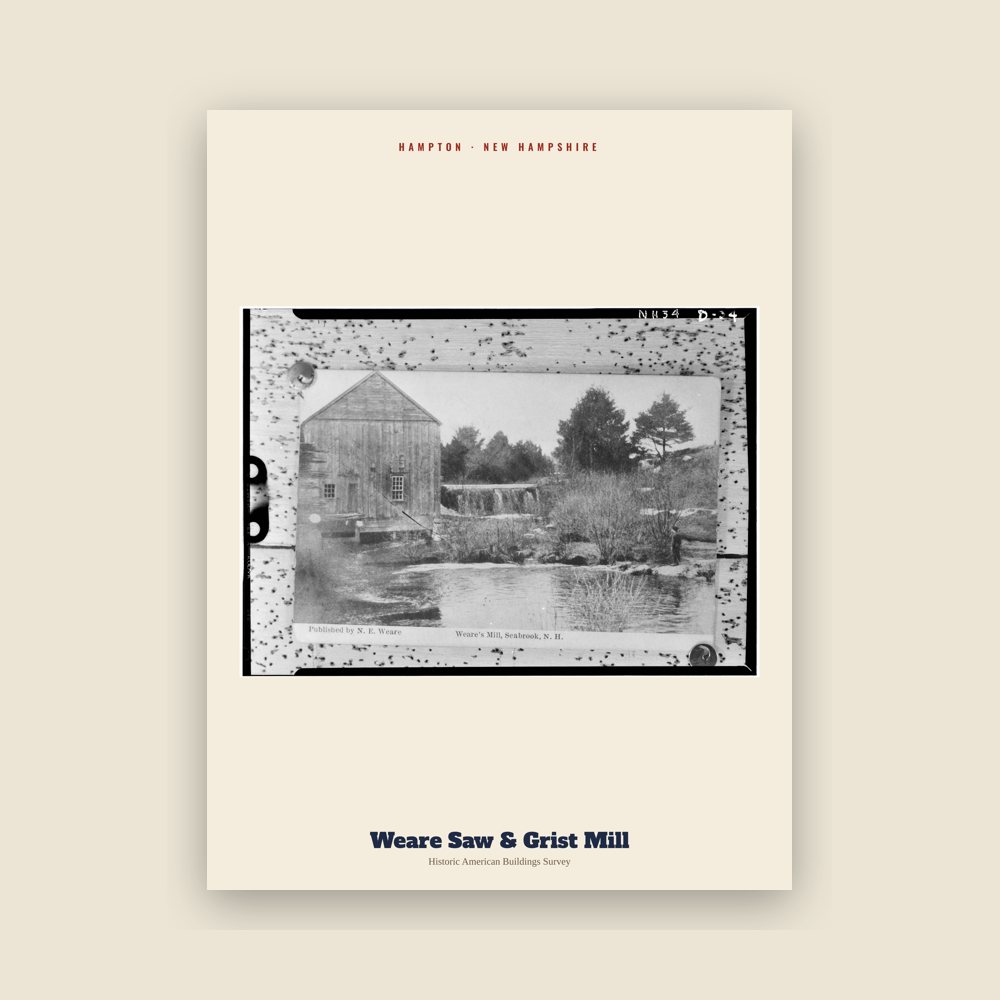 Hampton Weare Saw & Grist Mill Archive Print