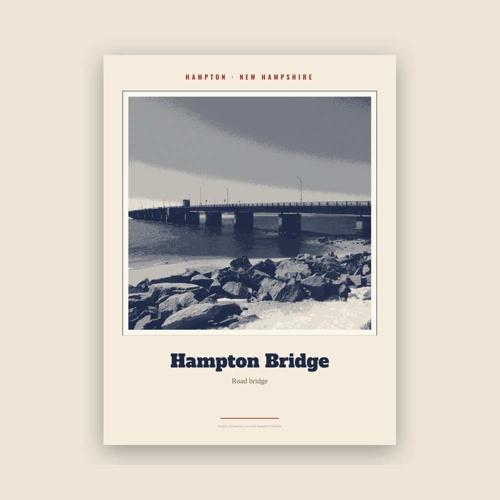Hampton Hampton Bridge Landmark Print