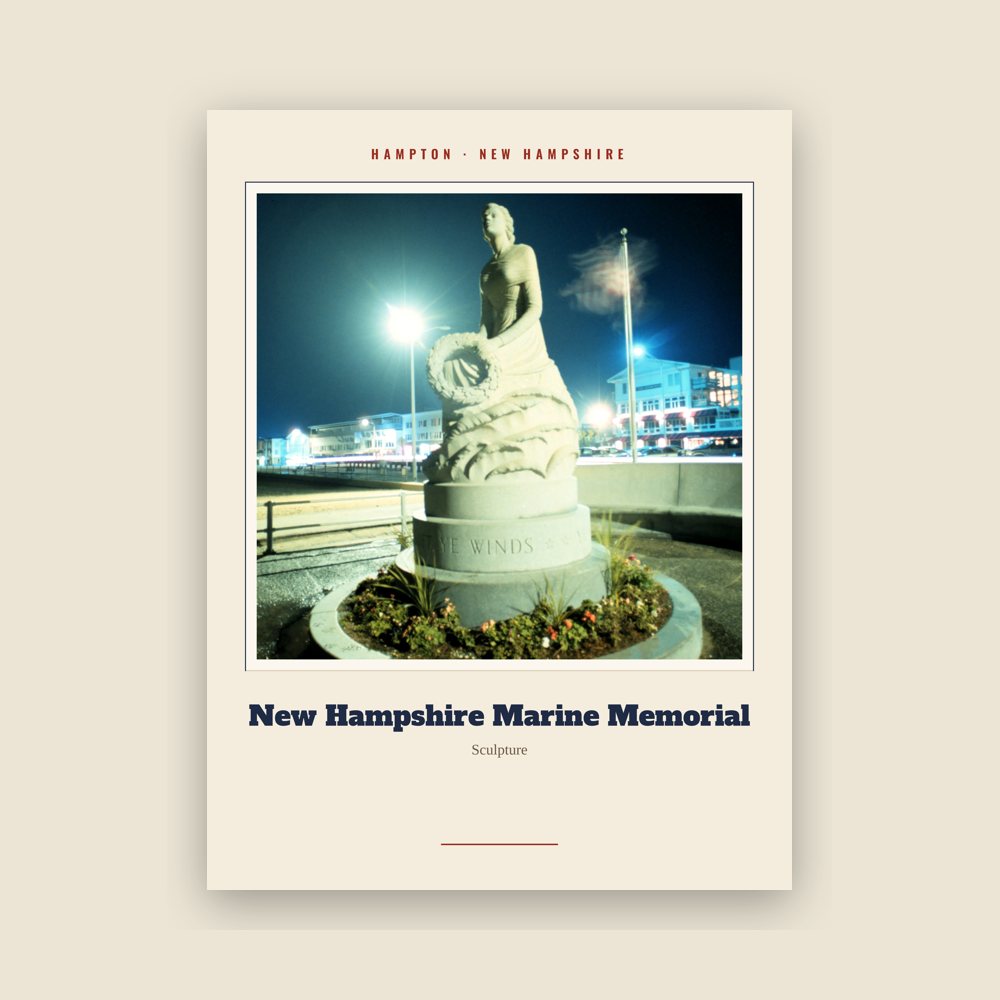 Hampton New Hampshire Marine Memorial Landmark Print