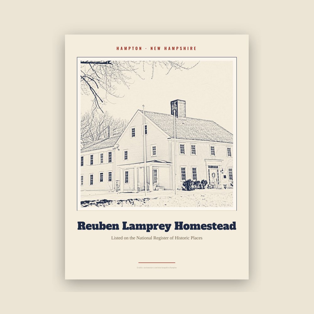Hampton Reuben Lamprey Homestead Landmark Print