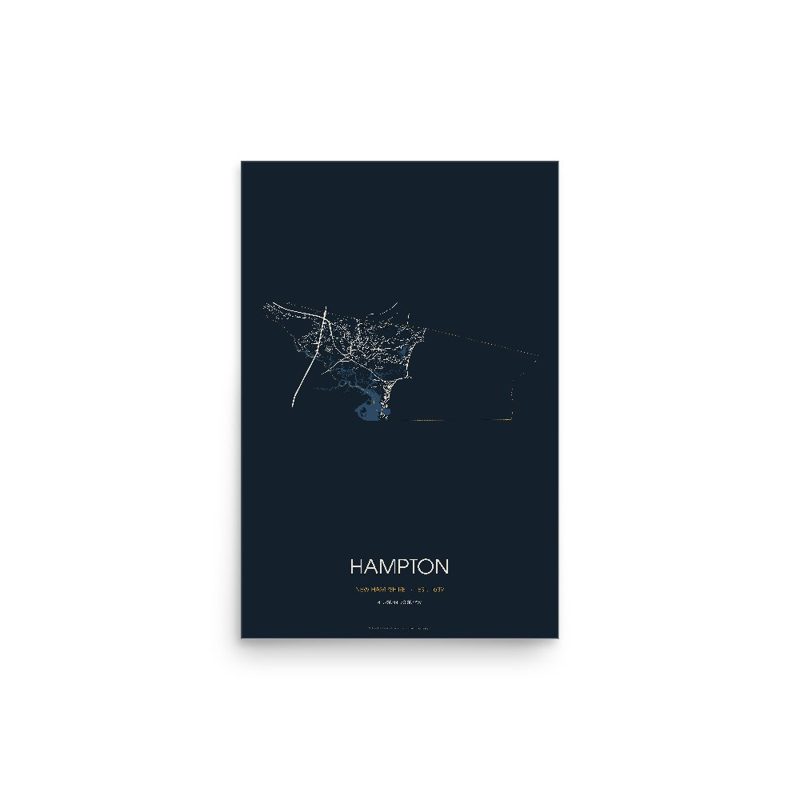 Hampton Street Map Poster · Midnight
