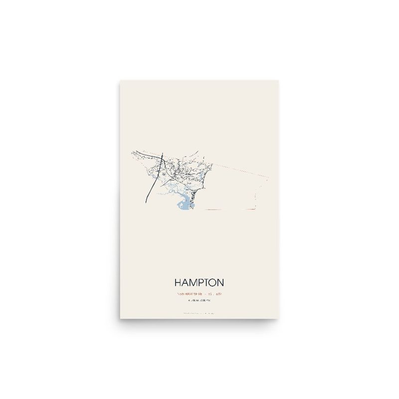 Hampton Street Map Poster · Linen