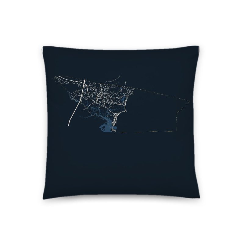 Hampton Map Throw Pillow