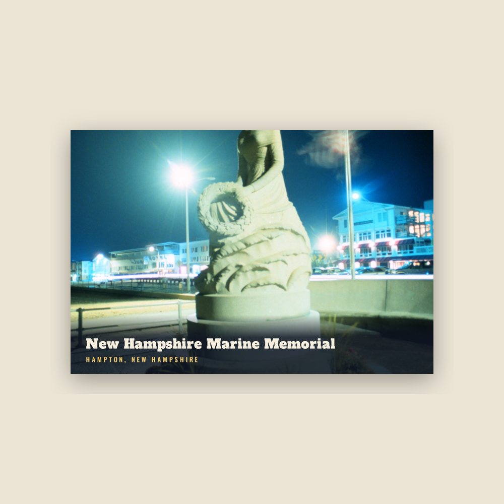 Hampton New Hampshire Marine Memorial Postcard
