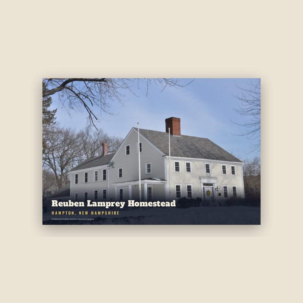 Hampton Reuben Lamprey Homestead Postcard