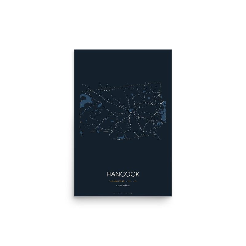 Hancock Street Map Poster · Midnight