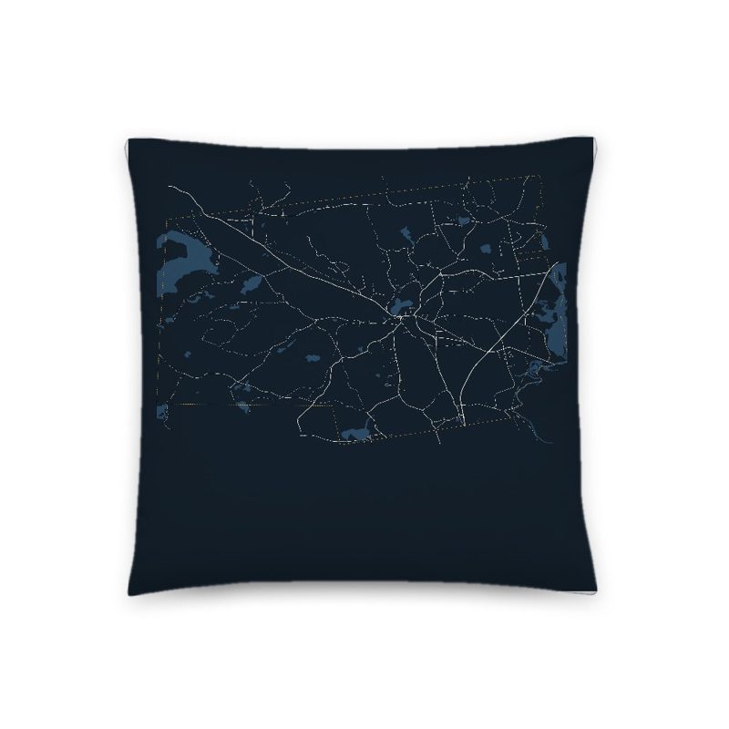 Hancock Map Throw Pillow