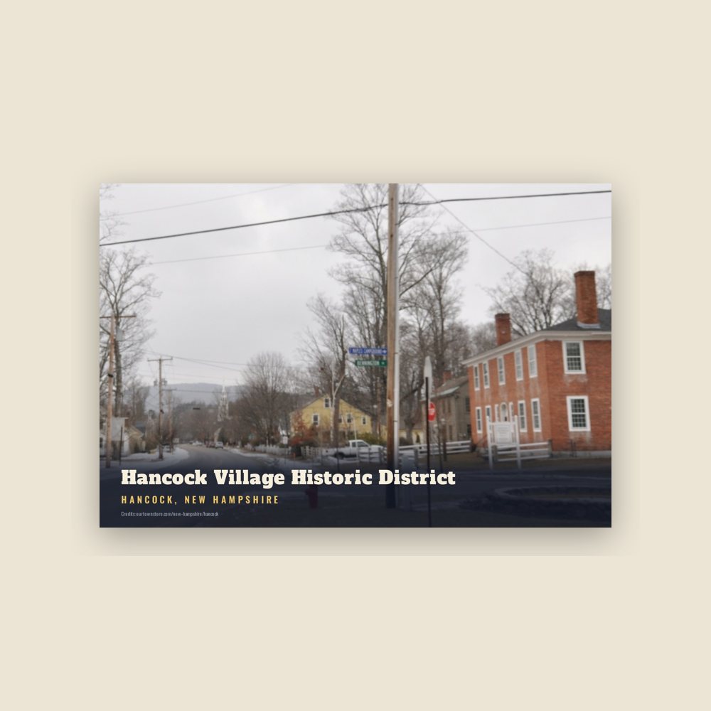 Hancock Hancock Village Historic District Postcard