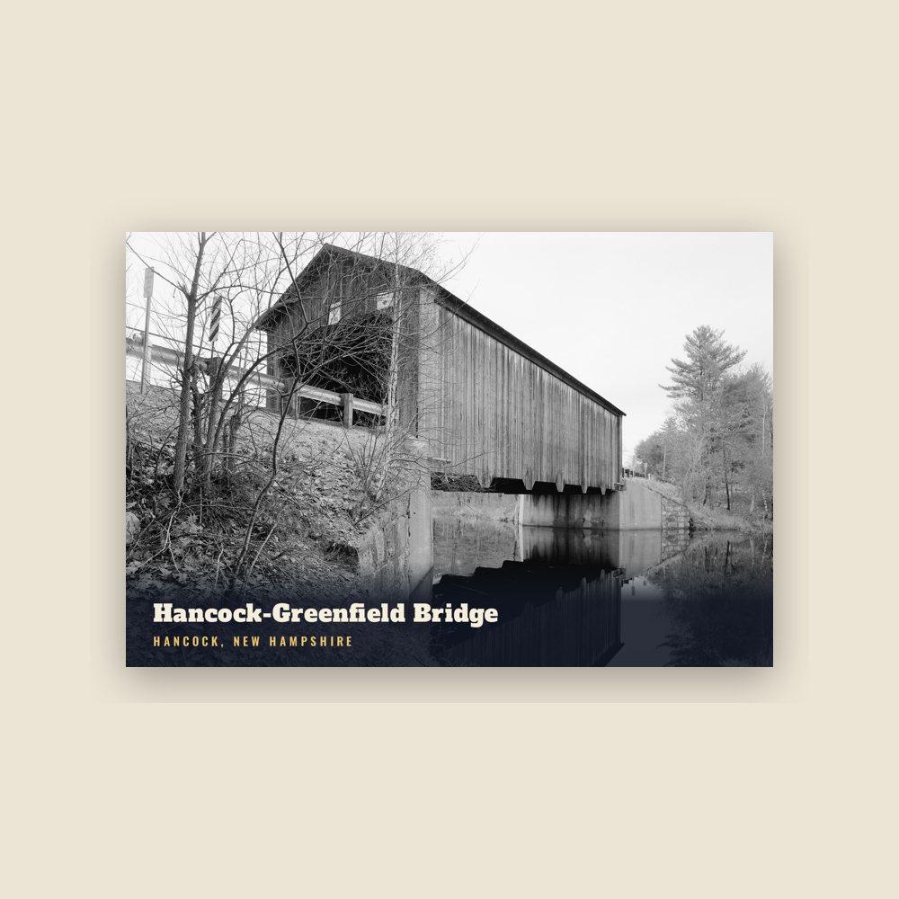 Hancock Hancock-Greenfield Bridge Postcard