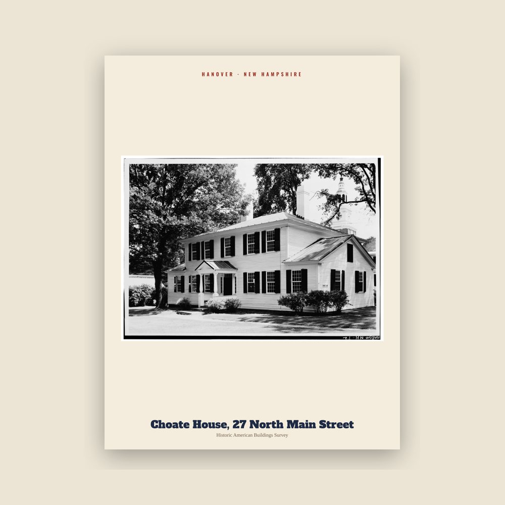 Hanover Choate House, 27 North Main Street Archive Print