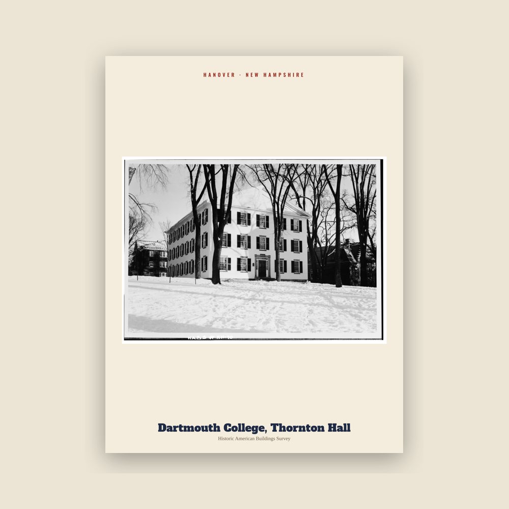 Hanover Dartmouth College, Thornton Hall Archive Print