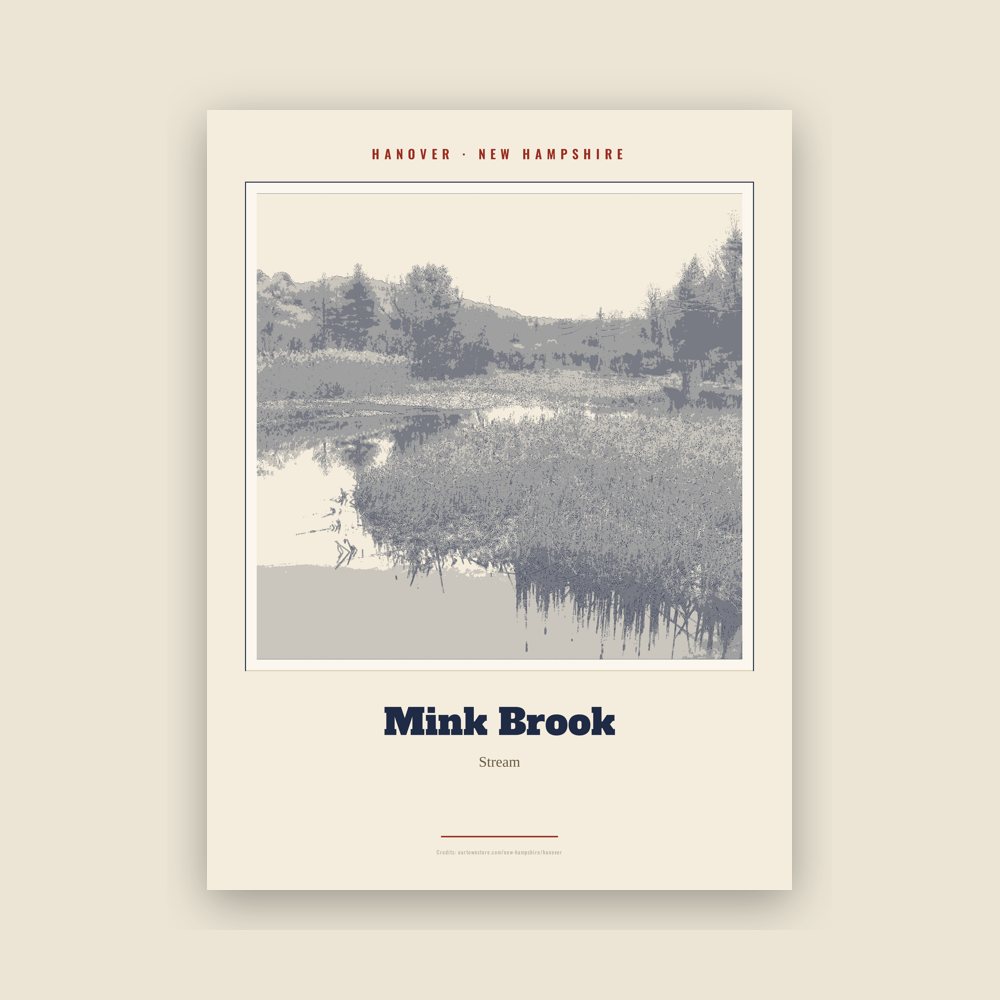 Hanover Mink Brook Landmark Print