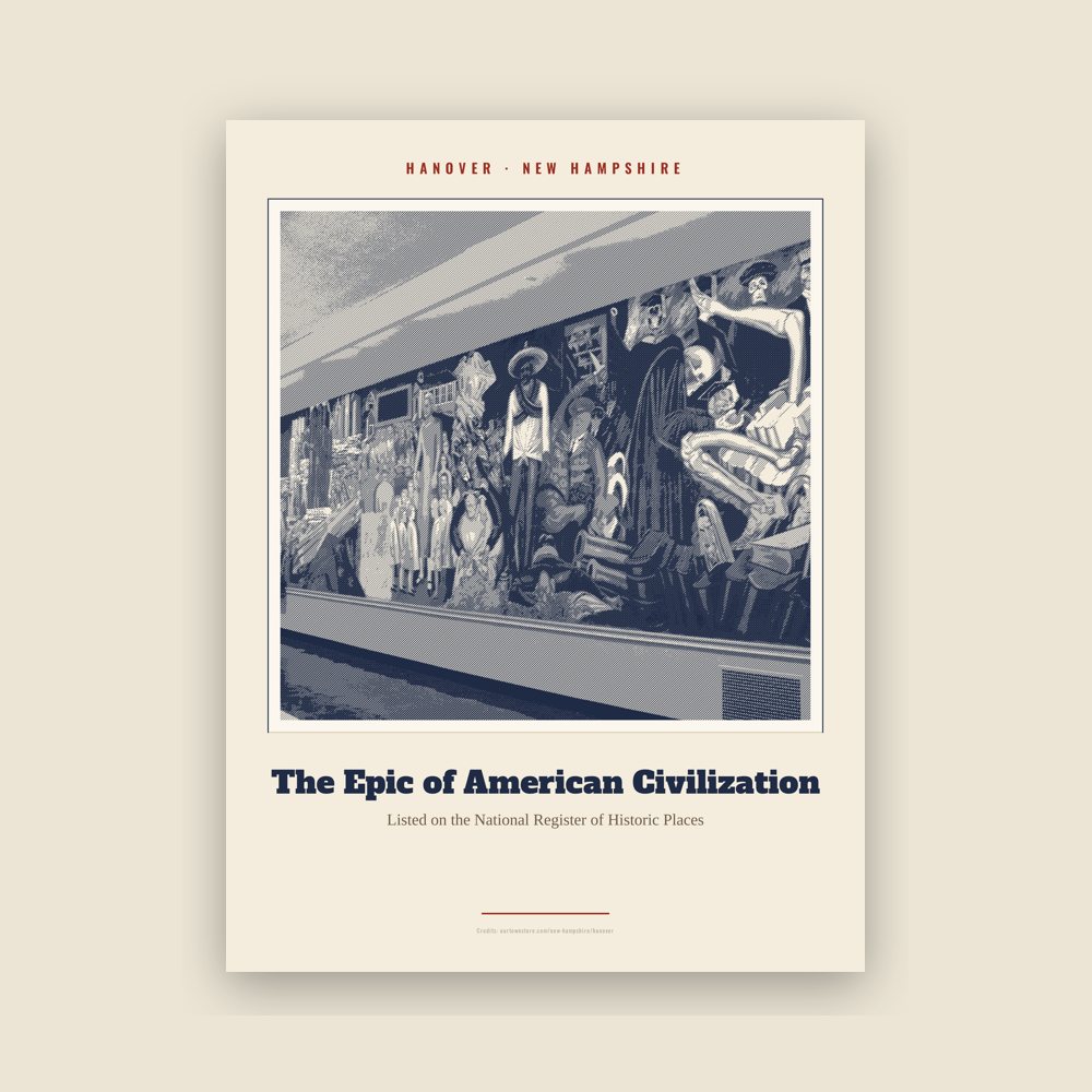 Hanover The Epic of American Civilization Landmark Print