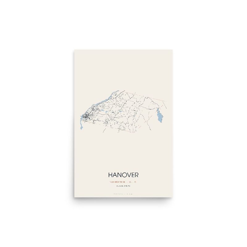 Hanover Street Map Poster · Linen
