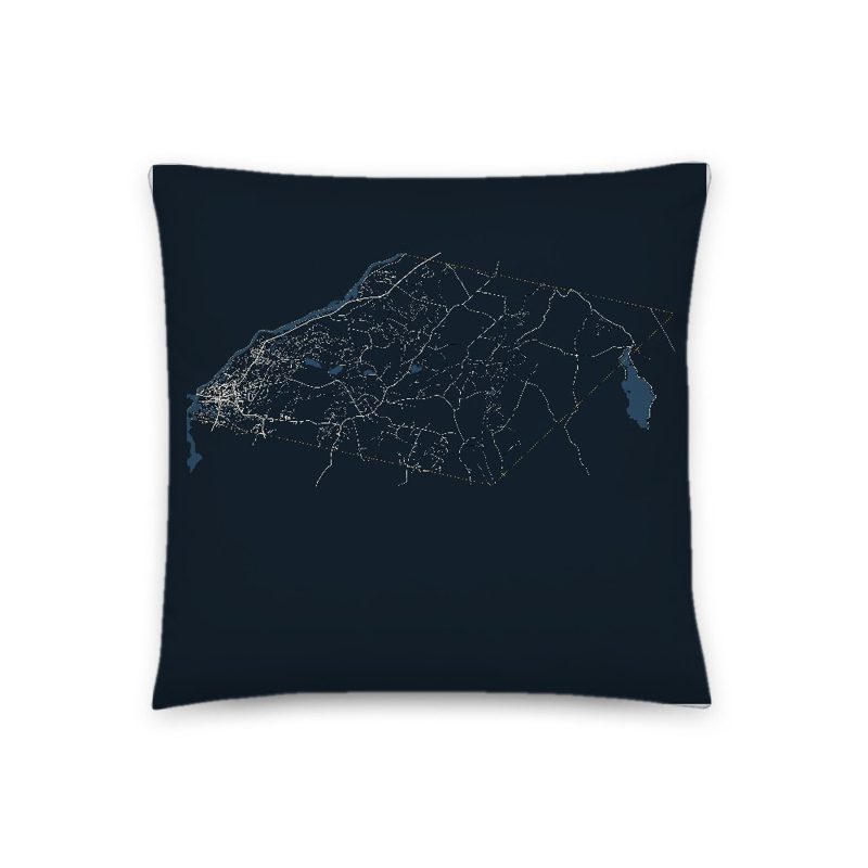 Hanover Map Throw Pillow